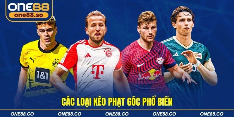 Các loại kèo phạt góc phổ biến