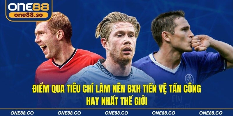 Điểm qua tiêu chí làm nên BXH tiền vệ tấn công hay nhất thế giới